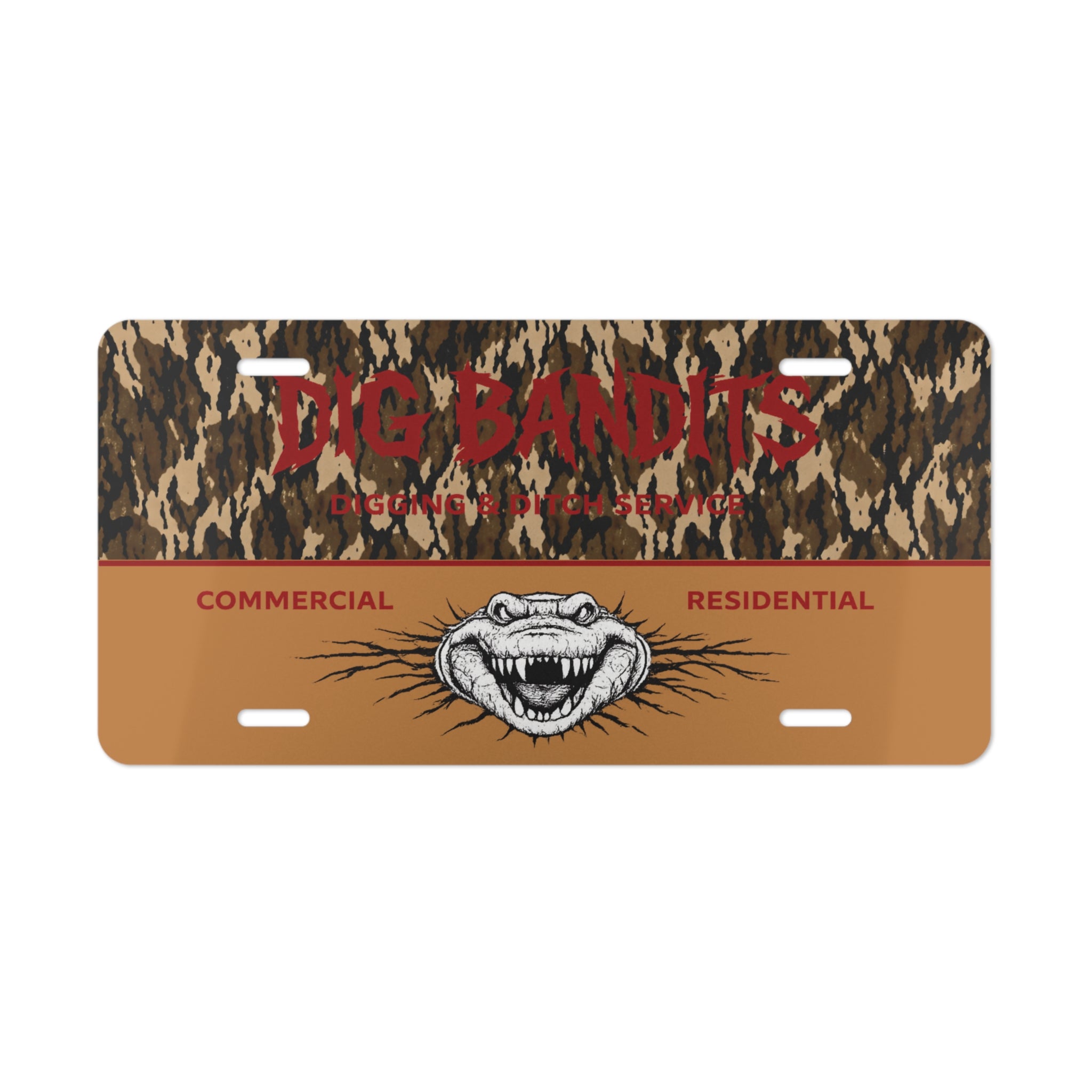 Bottomland camo dig bandit gator head
