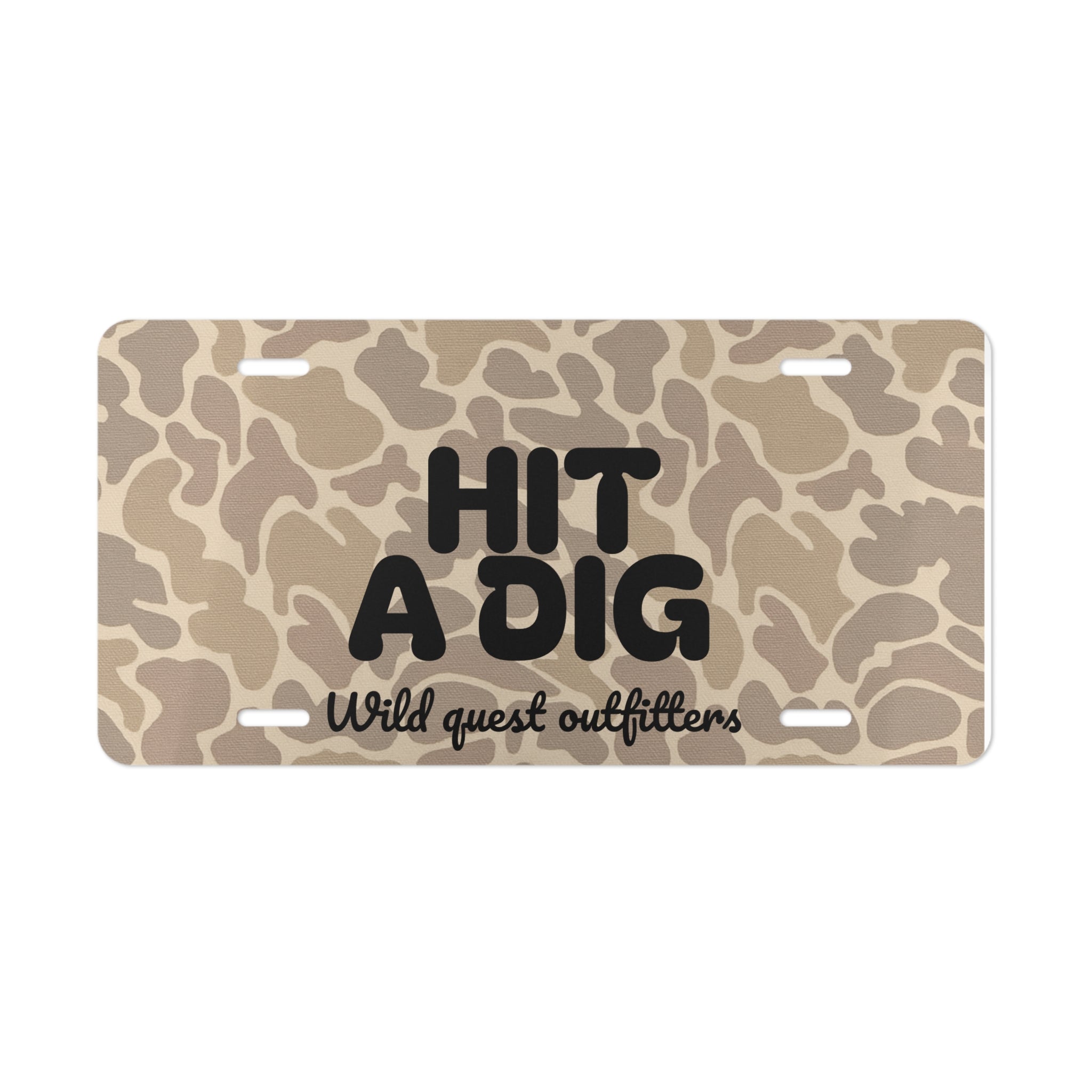 Hit A Dig front license plate