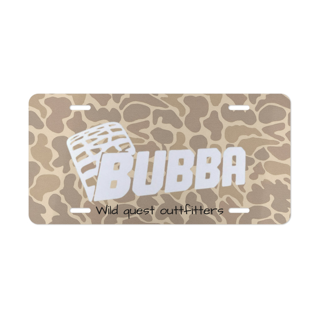Bubba🌾 front license plate